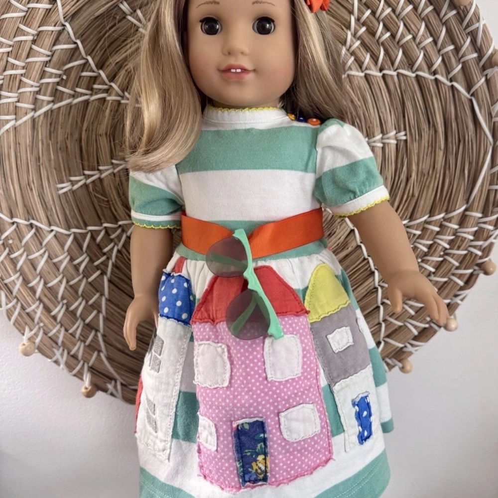 OOAK American Girl Doll – 18” Artist Enhanced – Handmade Mini Boden Dress